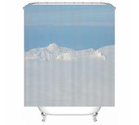 Doublure de Rideau de Douche Bleue, Rideau de Douche intérieur en Polyester, Rideau de Neige pour Printemps, été, Automne Hiver, 150 x 180 cm, Blanc