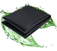 Doublure D'Étang de Jardin, Skins D'Étang Sûres, Doublures D'Étang de Poisson Hdep Durables, Film Imperméable Pour Étangs Extérieurs, Skins D'Étang en Pvc Doux, GWYYEUK, Noir, 3 * 6m