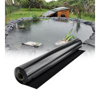 Doublure D'étang Étanche HDPE Bâche pour Bassin À Poisson Revêtement de Bassin Extérieur Noir Bâche D'étang Membrane Renforcée pour Petits Étangs, Étang Liner en Caoutchouc 1x2m 2x5m 4x6m 8x12m