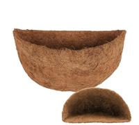 Doublure en fibre de coco, doublures de remplacement Coco | Doublure en coco naturelle demi-ronde pour panier de,Jardinière murale remplaçable, doublure de Coco, doublures de remplacement pour jardin