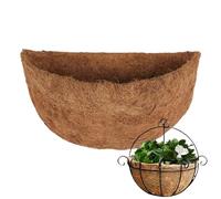 Doublure en fibre de coco, doublures de remplacement Coco - Panier demi-rond en fibre de coco naturelle | Jardinière murale en Coco, doublures de remplacement pour, paniers de fleurs de clôture pour