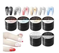 Doublure En Gel De Fil - Fil De Couleur Extensible, Peinture À Ongles Ultra-fin, Effet D'art Brillant | Formation De Gel En Forme De Web, Texture Créative De Casse Mobile De Style Mobile De Style Hail