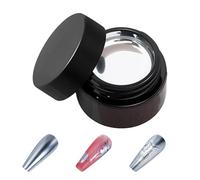 Doublure En Gel De Miroir En Métal - Miroir Vif Miroir En Argent Peint Peinté Glossie Gel Polle - 10g Portable Portable Londe Lande Maison Salon Manicure Pour Gathering, Ragnier