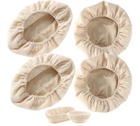 Doublure en lin pour paniers de fermentation, accessoire indispensable pour la panification, tissu en lin respirant pour paniers de fermentation ronds et ovales (ovale + rond)