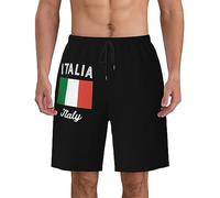 Doublure en Maille Short De Bain Italie Drapeau Italien Swim Shorts Homme Confortable Pantalon Court De Sport pour Natation Piscine Plage L