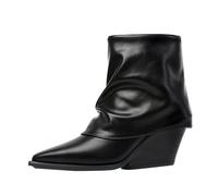 Doublure en peau d'agneau avec caoutchouc creux et pompon - Chaussures d'extérieur pour femme - Imperméables - 41, Noir , 41 EU