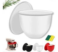 Doublure en silicone non poreux pour bols mélangeurs de 5 litres qui empêche les taches et permet un nettoyage en profondeur après utilisation (blanc)