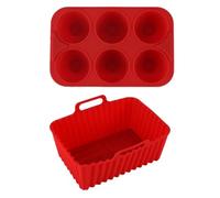 Doublure en silicone pour friteuse Airfryer, ustensile de cuisine | Moule réutilisable pour friteuse à air comprimé et four pour cuisiner, préparer des repas, pizza, saucisses