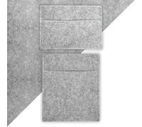 Doublure Intérieure en Feutre pour Van & 2x Poches de Rangement, Couvre 11m2, Polypropylène Super Extensible, Organisation Camionnette Fourgon Camping-Car [Gris Argenté]