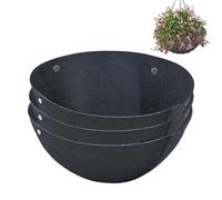 Doublure Panier Suspendu - Insert Feutre Rond, Tissu Non Tissé Respirant Remplacement, Pot Fleurs Légumes Croissance, 3 Pièces Géotextile Drainage Végétal Kit | Pour Jardinier Balcon Terrasse