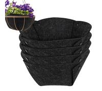 Doublure pour panier à fleurs, doublure pour pot de fleurs, doublure de rechange en tissu, 4 pièces, revêtement pour panier de jardinière pour intérieur et extérieur, pot mural, fleur
