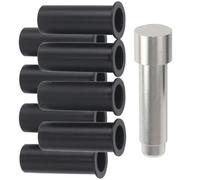 Doublure Tout- de Charnière de Porte Douille de Automobile Modèle Jku | Noir, Abs et Alliage D’aluminium, Insert de Remplacement pour Paumelles de Portière, Outil de Dépose Inclus