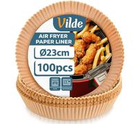 Doublures Air Fryer Jetables Papier 23cm 100pcs Vilde Cuisson Sans Huile