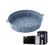Doublures de friteuse à air en silicone - Revêtement de cuisson rond réutilisable en silicone pour friteuse à air, panier réutilisable pour four, micro-ondes et air