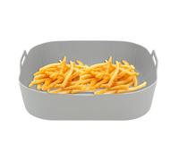 Doublures de friteuse à air | Feuilles en silicone avec drain 3D - Inserts carrés pour panier de friteuse à air chaud, four à micro-ondes, plats, légumes, saucisses, frites, collations, pizzas