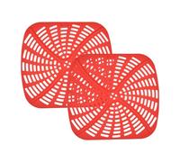 Doublures de friteuse à en silicone - Tapis de panier antiadhésifs perforés réutilisables, tampons de papier de cuisson carrés | Accessoires de cuisson résistants à la chaleur pour Ninja Foodi AG3