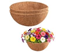 Doublures de panier suspendu, doublures en coco naturelles pour jardinières, doublures de remplacement en noix de coco pour panier suspendu, doublures en fibres de coco pour jardinières murales pour