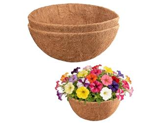 Doublures de panier suspendu, doublures en coco naturelles pour jardinières, doublures de remplacement en noix de coco pour panier suspendu, doublures en fibres de coco pour jardinières murales pour