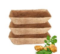 Doublures De Panier Suspendu En Noix De Coco - Fibre Naturelle 3 Pièces 24/30 Pouces | Doublures De Panier En Fibre De Coco Pour Jardinière Murale - Tapis De Jardinière Mural Respirant | Pour Les Fleu