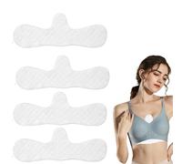 Doublures de Soutien Gorge, Coussinets de Poitrine Anti-Transpiration, Doublures en Coton Réutilisables pour Soutien Gorge, Confort Été, Pour Femmes, Blanc(4 Pièces