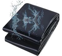 Doublures D'Étang de Poisson Pliables Et Durables 2X4M Doublure D'Étang Noir 3X8M, Doublure D'Étang en Caoutchouc de Pvc de Peaux D'Étang Épaisses de 0,2 Mm Pour Petits Étangs, Étangs de Poissons, Fo