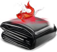 Doublures D'Étang de Poisson Pliables Et Durables 2X4M Doublure D'Étang Noir 3X8M, Doublure D'Étang en Caoutchouc de Pvc de Peaux D'Étang Épaisses de 0,2 Mm Pour Petits Étangs, Étangs de Poissons, Fo