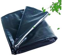 Doublures D'Étang de Poisson Pliables Et Durables 2X4M Doublure D'Étang Noir 3X8M, Doublure D'Étang en Caoutchouc de Pvc de Peaux D'Étang Épaisses de 0,2 Mm Pour Petits Étangs, Étangs de Poissons, Fo