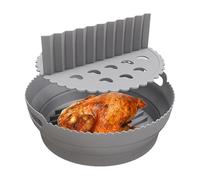 Doublures En Silicone Pour Friteuse À Air | 21,5 cm Feuilles Rondes - Avec Séparateurs Panier De Friteuse Anti-Adhésif - Pour Four Cuiseur Grille-