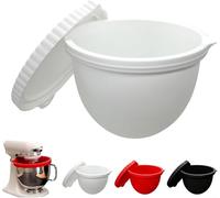 Doublures en silicone pour mélangeur à tête inclinable de 5 Qt - Insert de bol non mélangeur compatible avec, résistant à la chaleur jusqu'à 232,2 °C, passe au lave-vaisselle (bol blanc - 400 g)