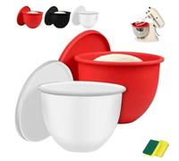 Doublures En Silicone Pour MéLangeurs 5 Qt à TêTe Inclinable, Bols De MéLangeur De Remplacement Plus NéCessaires, TempéRature Large -40 ° C ~ 240 ° C Pour La Cuisson (2Pcs-C)
