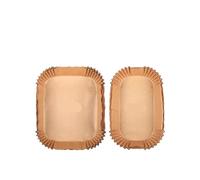 Doublures papier double panier pour paniers de friteuse rectangulaires | Accessoires de cuisson jetables, forme bol rectangulaire, température max 428°F(150 pcs mix 2 sizesB)