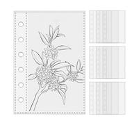 Doublures pour feuilles | 10 pièces Format A7 6 anneaux Couvertures transparentes Documents | Cache-documents transparents pour Bureau administratif Projet Manager Éducateurs Enseignants Artistes