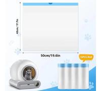 Doublures robustes pour bac à litière pour chat, pour boîte autonettoyante, une ajustement parfait, empêchant les désordre et les odeurs, sacs poubelles, sacs à merde 49*30cm 20pcs