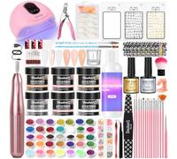 DouborQ Kit d'ongles en acrylique avec perceuse à ongles électrique, faux ongles, kit de démarrage pour débutant avec tout (-2-P)
