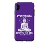 Doubt Everything v2 Bouddha Zen Mindfulness Line Art Coque pour iPhone XS Max