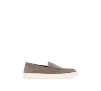 Doucal's, Homme, Chaussures, Beige, Taille: 40 EU Apron Stitching Suede Mocassins