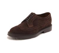Doucal's, Homme, Chaussures, Brun, Taille: 42 1/2 EU Chaussures en Daim à Lacets, Fabriquées en Italie