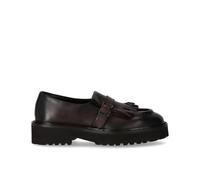Doucal's - Mocassin en cuir marron avec frange style Decò - Femme - Chaussures - Brun - Taille: 39 EU