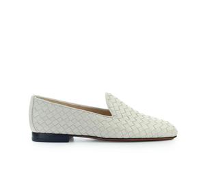 Doucal's - Mocassin en Cuir Tissé Crème - Femme - Chaussures - Blanc - Taille: 38 EU