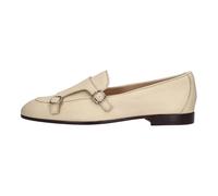 Doucal's - Mocassins en cuir à double boucle - Femme - Chaussures - Beige - Taille: 36 EU
