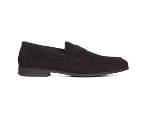 Doucal's - Suede Penny Loafer - Homme - Chaussures - Brun - Taille: 42 EU