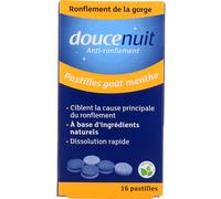 Parapharmacie en ligne > Compléments alimentaires > Compléments Alimentaires ORL DouceNuit Anti-Ronflement Pastilles Goût Menthe x 16