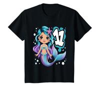 Douce Sirène 11 Anniversaire Fille Fête sous-Marine T-Shirt