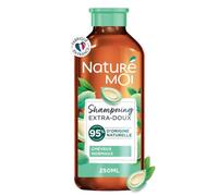 Doucement nettoyés et protégés au quotidien - NATURE MOI Shampoing Extra Doux Amande Douce Bio, Cheveux normaux, 250ml - Lot de 3
