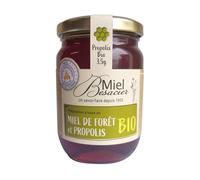 Douceur boisée et parfum de propolis - MIEL BESACIER, miel bio de forêt enrichi en propolis, pot de 250 g, récolte artisanale depuis 1905 - Lot de 3