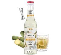 Douceur caramelée du sucre de canne - LE SIROP DE MONIN, sirop au sucre de canne, format 33 cL - indispensable pour thés glacés, cocktails et boissons rafraîchissantes - Lot de 3