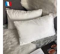 Douceur De Plumes Lot de 2 Housse de Coussin décorative Blanc Velours 30x50 cm Uni, Taie d'oreiller Rectangulaire Doux et Moderne, Décoration Salon Scandinave Canapé Chambre Lit Sol (2 Blanc)