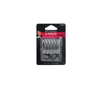 Douceur d'Intérieur, 10 Anneaux à Pince (Diamètre 4 x 0,4 cm) Ap10 Gris/Argent, Patiné