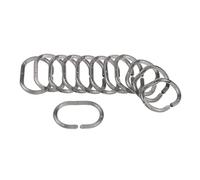 douceur d'intérieur, 12 Anneaux Rideaux de Douche Vitamine Sdb Anthracite, Plastique Uni