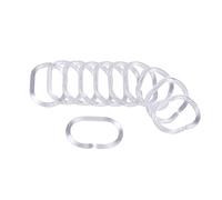 douceur d'intérieur, 12 Anneaux Rideaux de Douche Vitamine Transparent, Plastique